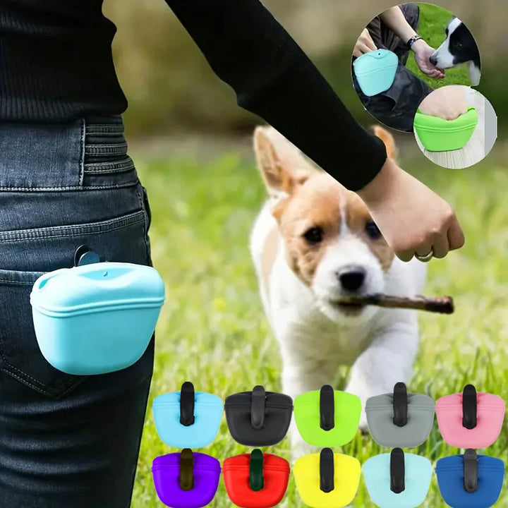 Silicone Dog Treat Pouch – Portable & Magnetic Clip