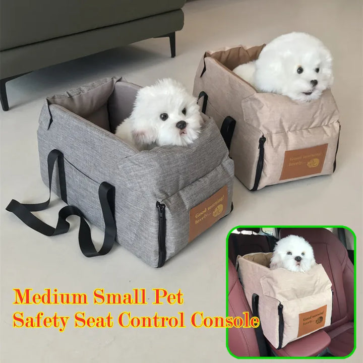 Portable Elevated Pet Car Seat – Waterproof & Secure