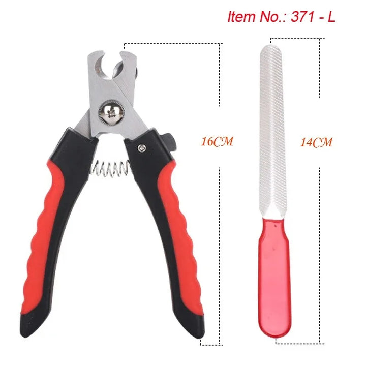 Stainless Steel Pet Nail Clippers – Large & Multifunctional