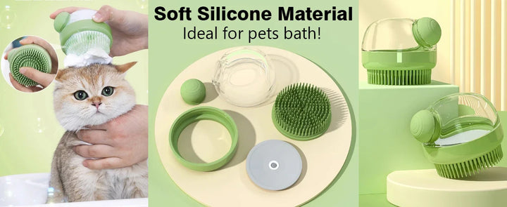 Soft Silicone Pet Bath Brush – Shampoo & Massage Tool