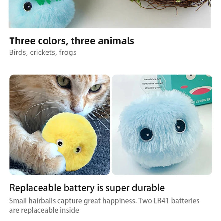 Plush Electric Catnip Toy – Touch & Sound Activated