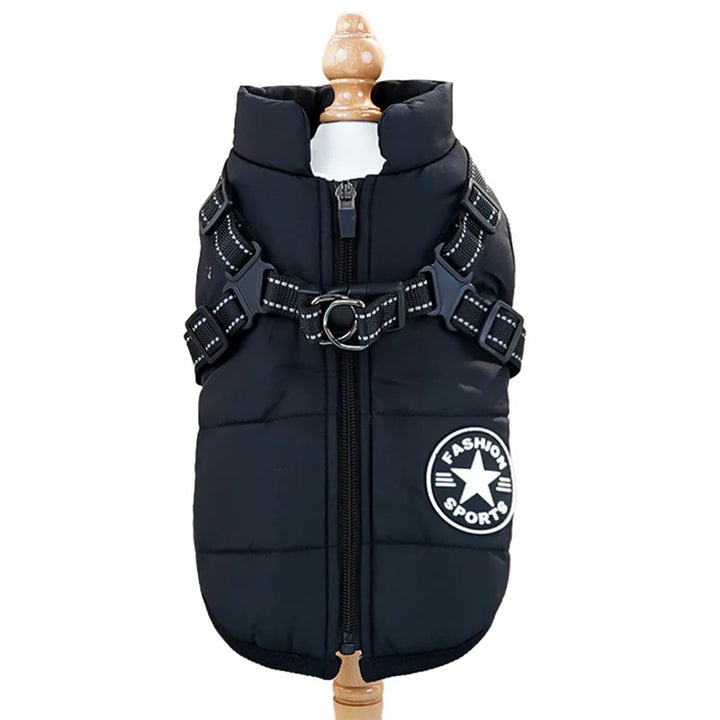 Winter Dog Jacket with Harness – Waterproof & Warm