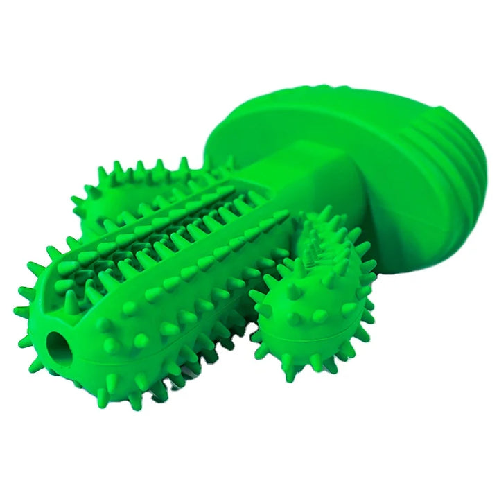 Cactus Rubber Chew Toy – Dental Care & Treat Dispenser