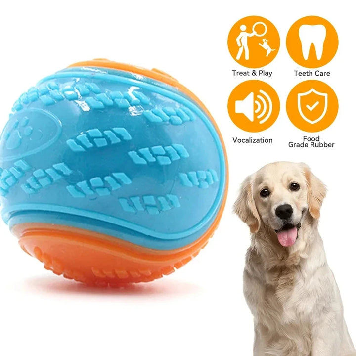 Soft TPR Squeaky Dog Toy – Durable & Teeth Cleaning