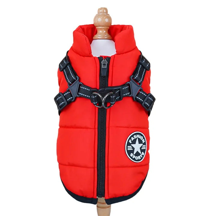 Winter Dog Jacket with Harness – Waterproof & Warm