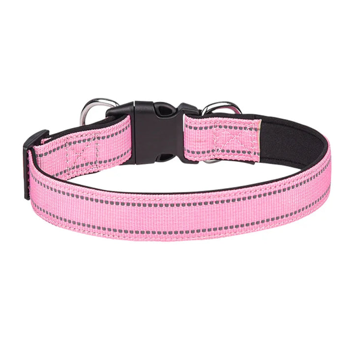 Reflective Adjustable Dog Collar – Padded & Breathable