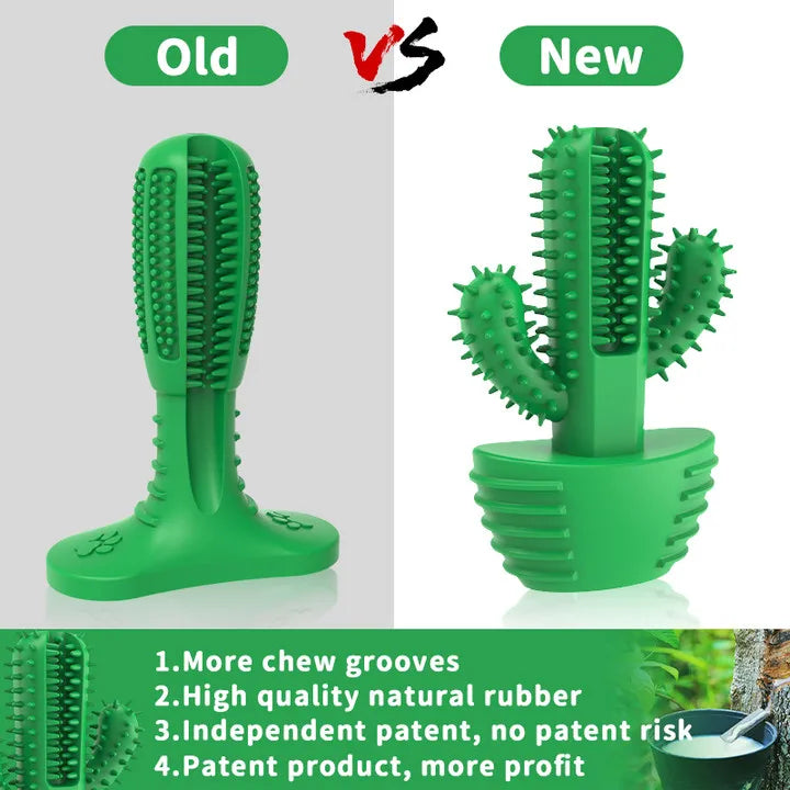 Cactus Rubber Chew Toy – Dental Care & Treat Dispenser