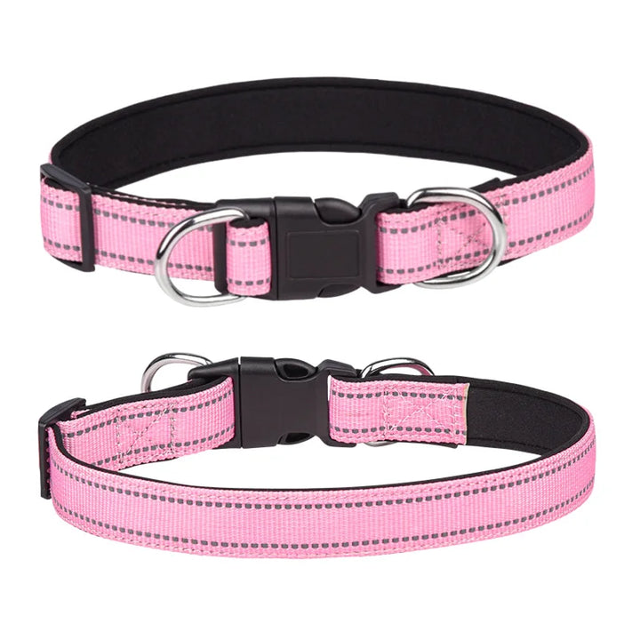 Reflective Adjustable Dog Collar – Padded & Breathable