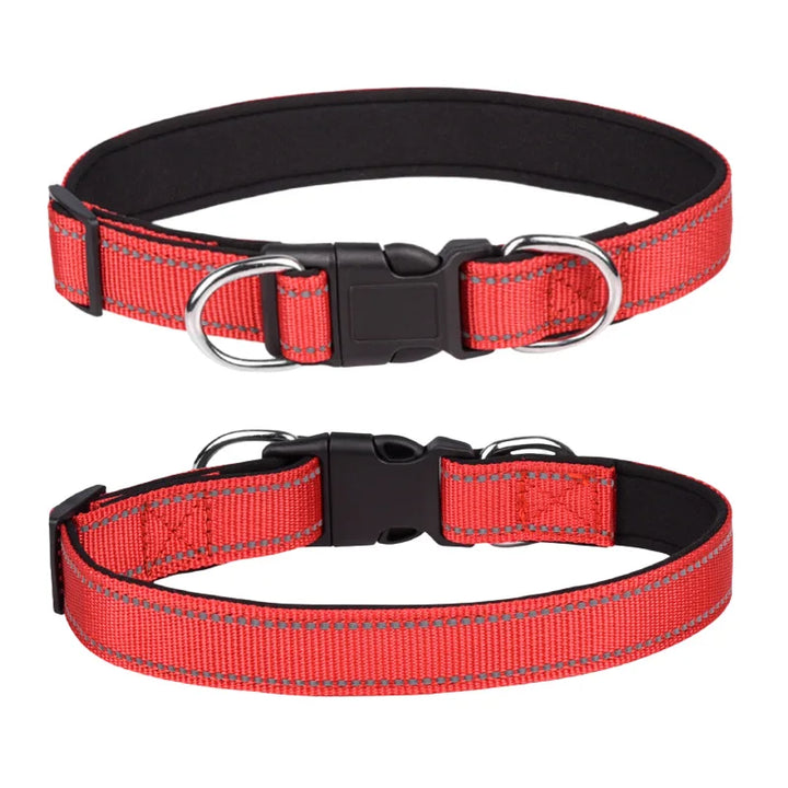 Reflective Adjustable Dog Collar – Padded & Breathable