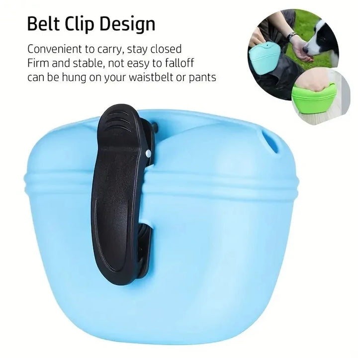 Silicone Dog Treat Pouch – Portable & Magnetic Clip