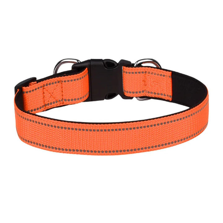 Reflective Adjustable Dog Collar – Padded & Breathable