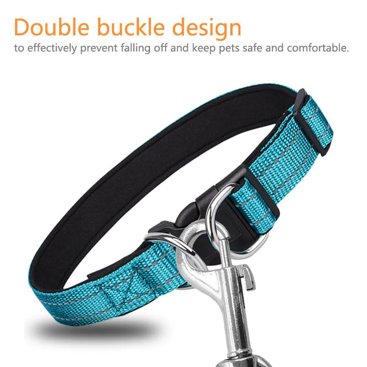 Reflective Adjustable Dog Collar – Padded & Breathable