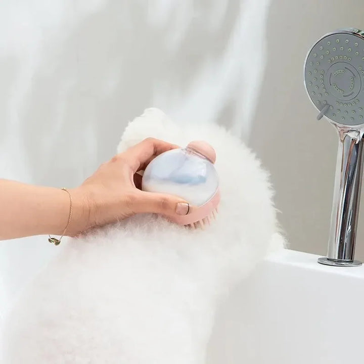 Soft Silicone Pet Bath Brush – Shampoo & Massage Tool