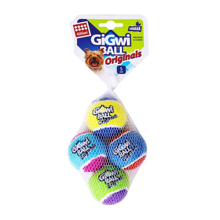 GiGwi 3PCS Interactive Dog Balls – Squeaky & Bite-Resistant