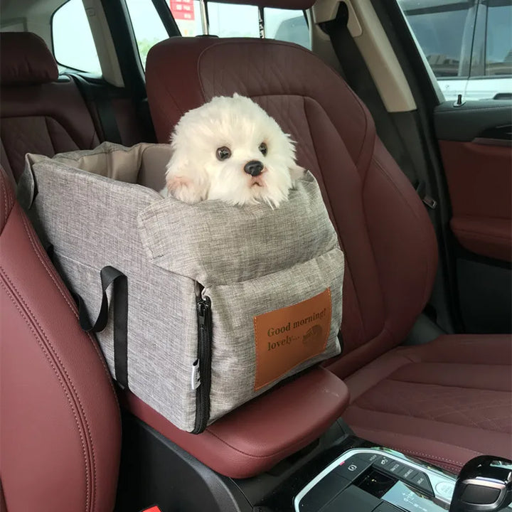 Portable Elevated Pet Car Seat – Waterproof & Secure