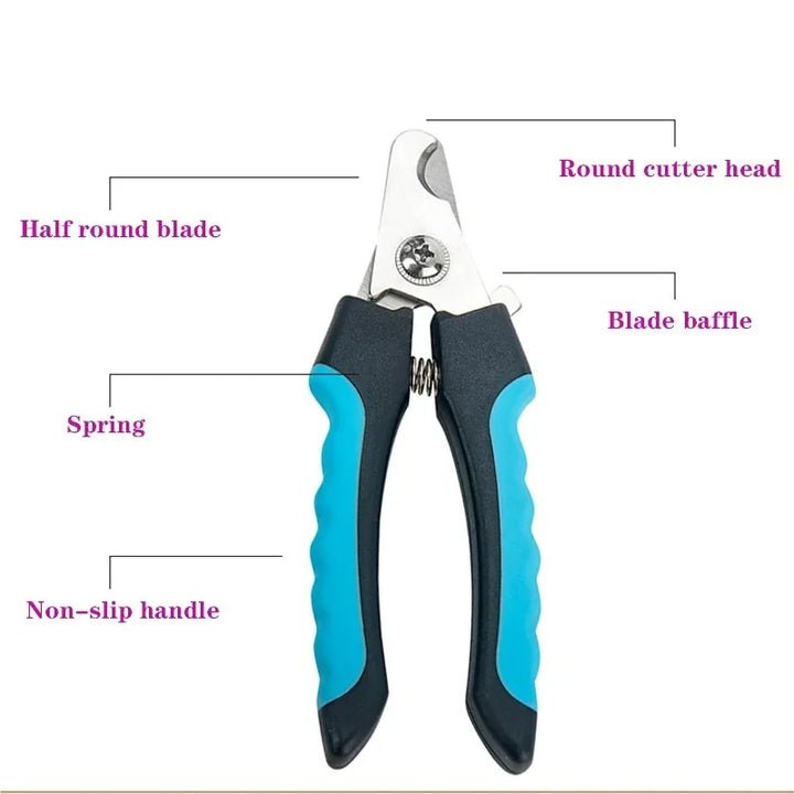 Stainless Steel Pet Nail Clippers – Large & Multifunctional