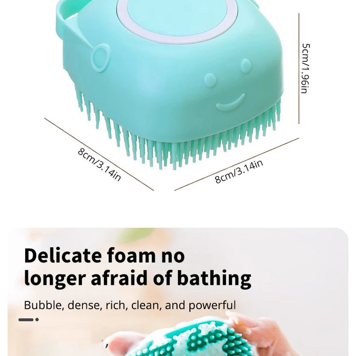 Soft Silicone Pet Bathing & Grooming Brush