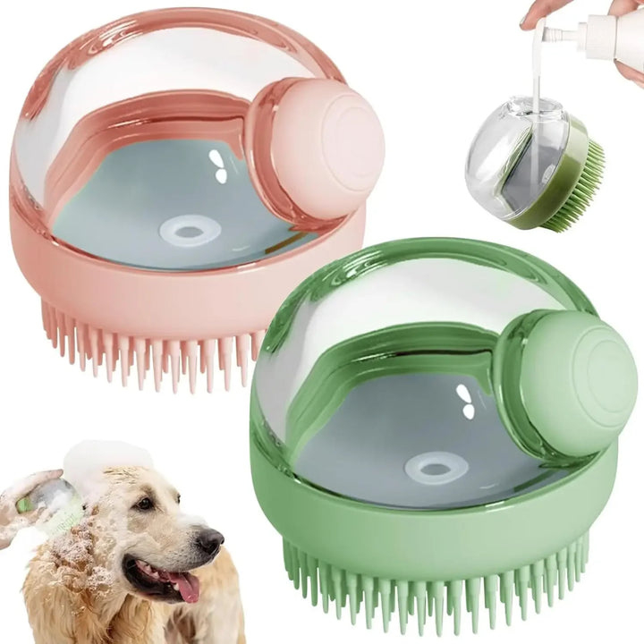 Soft Silicone Pet Bath Brush – Shampoo & Massage Tool