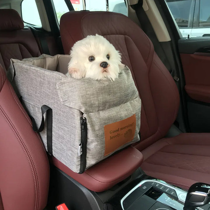 Portable Elevated Pet Car Seat – Waterproof & Secure