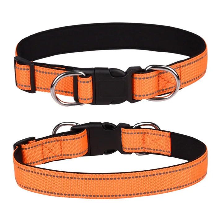 Reflective Adjustable Dog Collar – Padded & Breathable