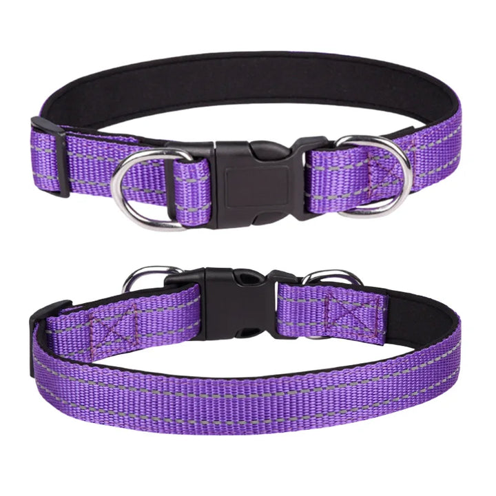 Reflective Adjustable Dog Collar – Padded & Breathable