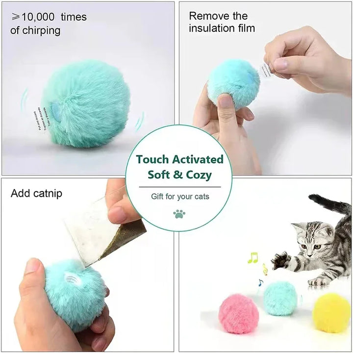 Plush Electric Catnip Toy – Touch & Sound Activated