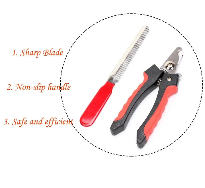 Stainless Steel Pet Nail Clippers – Large & Multifunctional